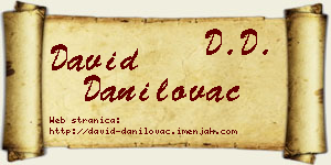 David Danilovac vizit kartica